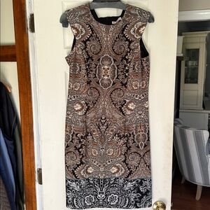 Dress Barn Elegant Paisley Sleeveless Dress